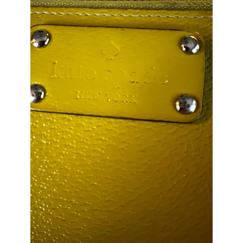 Kate Spade New York Women's Wallet Full Zip Around Greenish Yellow - Picture 5 of 6